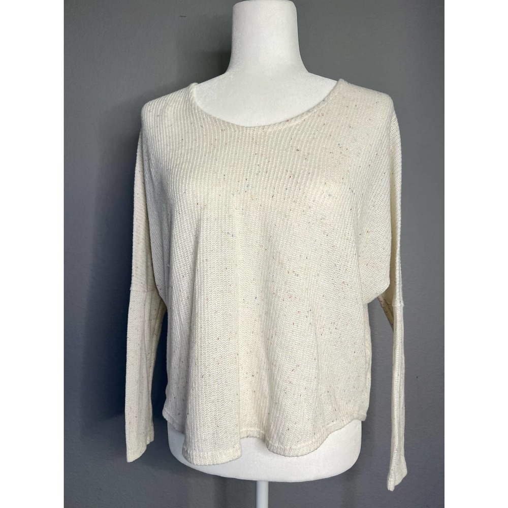 Wasabi + Mint 3/4 Speckled Sweater Size Small